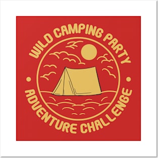 wild camping party Posters and Art